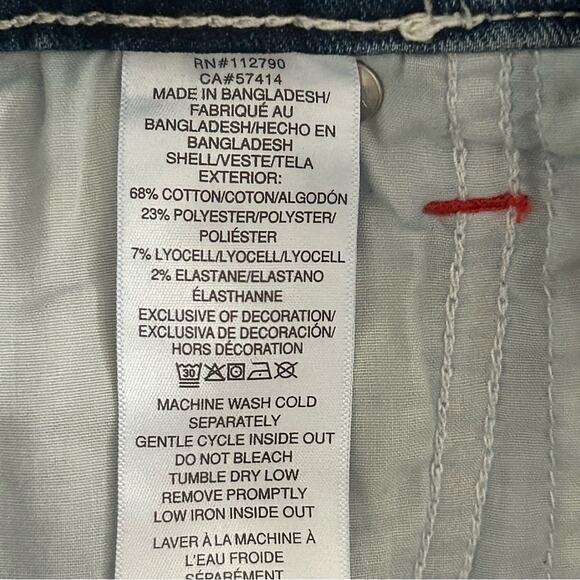 True Religion Ricky Relaxed Straight Snap Denim Shorts Size 36 - Picture 6 of 8